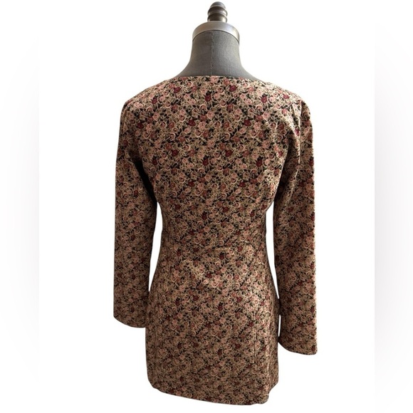 Zara Rose Floral Print Mini Dress Medium - Picture 9 of 15